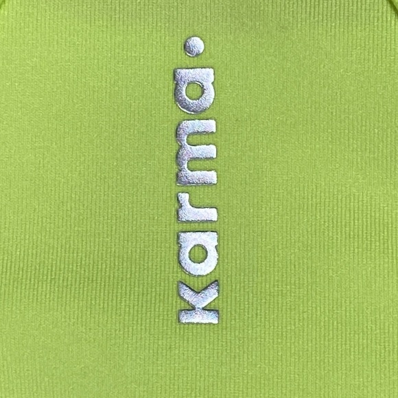 Karma Workout Tank Top, Lime Green - Picture 3 of 7